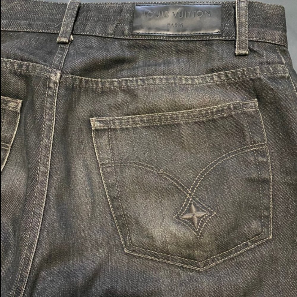 Louis Vuitton Flared Fleur LV Logo Jeans - Picture 2 of 8